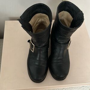 Jimmy Choo Leather Motorcycle Boots